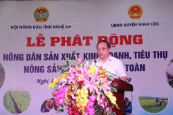 Chủ tịch Hội Nông dân tỉnh phát động Nông dân Nghệ An sản xuất, kinh doanh, tiêu thụ nông sản, thực phẩm an toàn