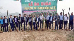 Phó Chủ tịch UBND tỉnh Nguyễn Văn Đệ dự lễ ra quân trồng tre, mét  của nông dân Anh Sơn