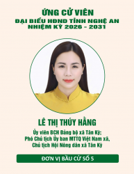 Tiểu sử đồng chí Lê Thị Thúy Hằng - ứng cử viên đại biểu HĐND tỉnh Nghệ An nhiệm kỳ 2026 - 2031