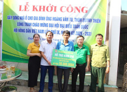 Hội Nông dân xã Quỳnh Anh khởi công xây dựng nhà ở cho hội viên