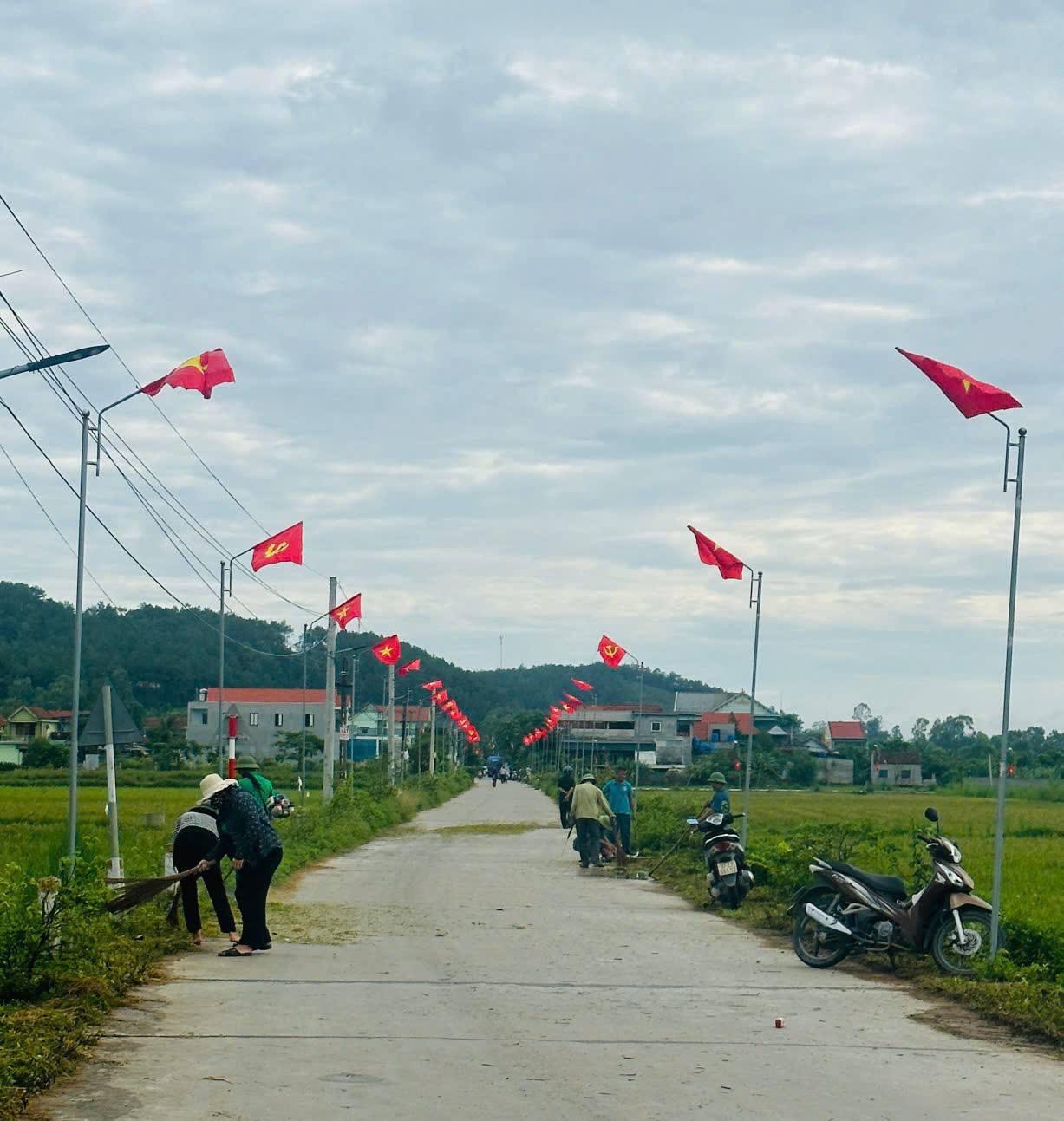 hoi nong dan xa quynh son tong don ve sinh moi truong treo co to quoc