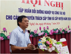 Hội Nông dân tỉnh Nghệ An: Khai mạc lớp bồi dưỡng nghiệp vụ công tác Hội cho cán bộ chuyên trách cấp tỉnh và cấp huyện năm 2020