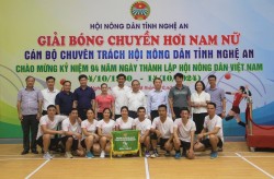 Huyện Con Cuông giành giải Nhất Giải bóng chuyền hơi Hội Nông dân năm 2024